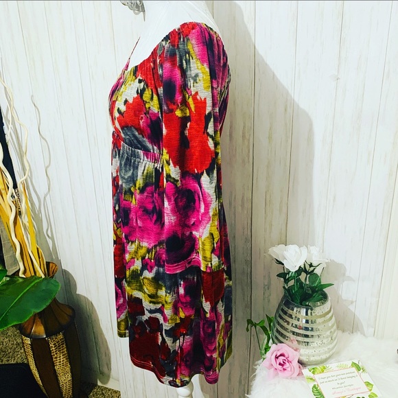 Anthropologie Uncle Frank Off Shoulder Bell Sleeve Dress, Size M - Picture 3 of 6